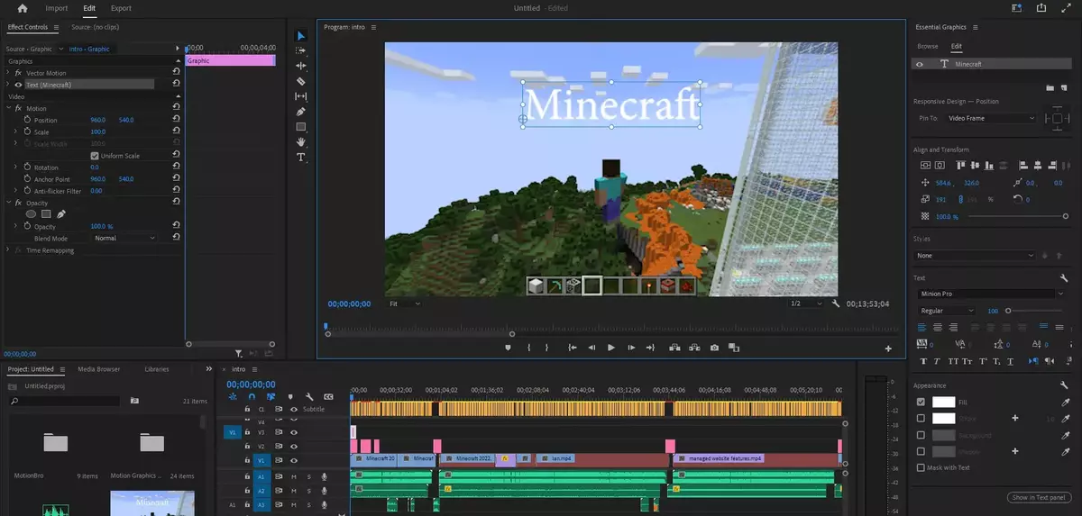 how to animate text in premiere