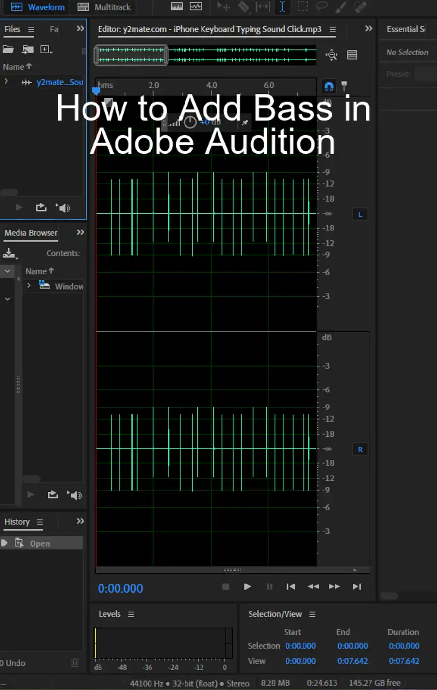 add bass in adobe audition