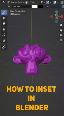 How to inset in Blender? (Faces & Cylinder)