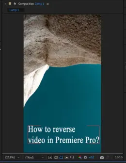 How to Reverse Video in After Effects?