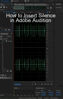 How to Insert Silence in Adobe Audition?