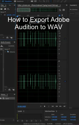 How to Export Adobe Audition to WAV