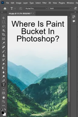 Where is Paint Bucket in Photoshop?
