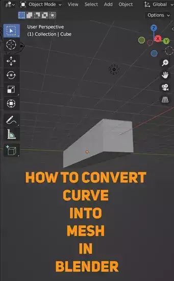 How to convert curve into mesh in Blender?