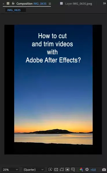 How to cut and trim videos with Adobe After Effects?