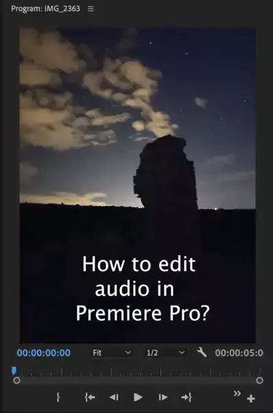How to Edit Audio in Premiere Pro?