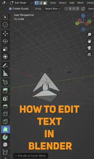 How to edit text in Blender?