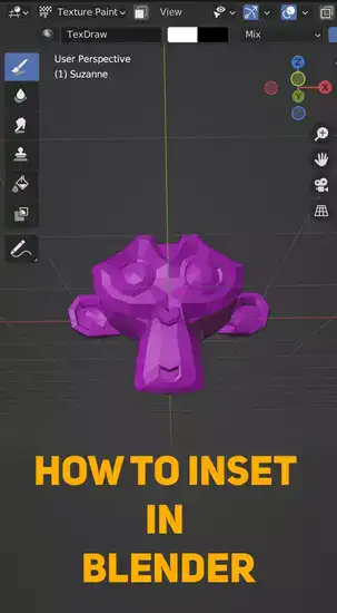 How to inset in Blender? (Faces & Cylinder)