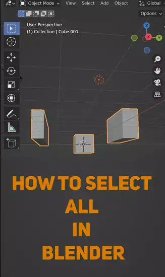 How to select all in Blender?