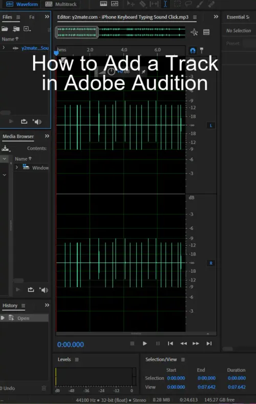 How to Add a Track in Adobe Audition?