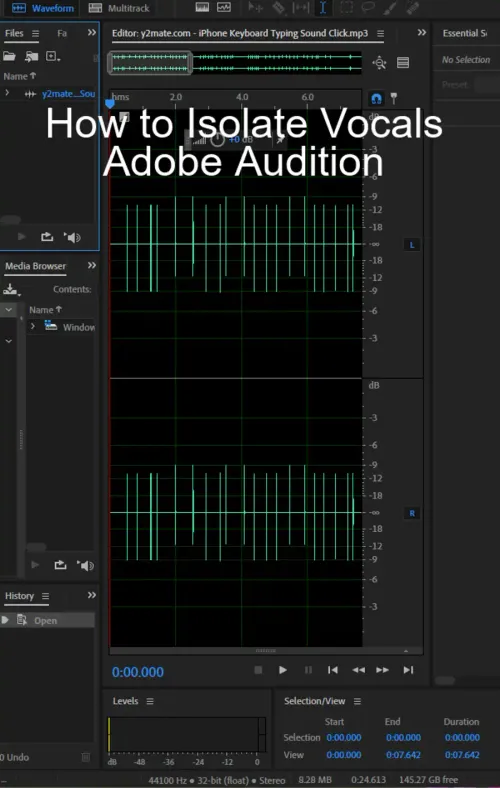 How to Isolate Vocals Adobe Audition?