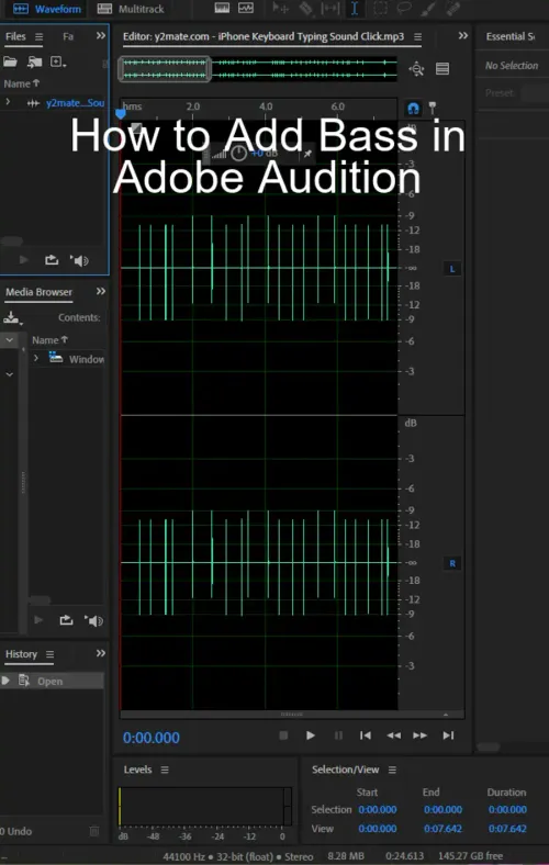 How to Add Bass in Adobe Audition?