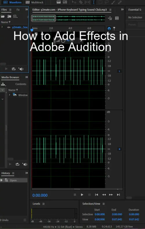 How to Add Effects in Adobe Audition?