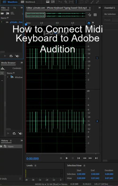 How to Connect Midi Keyboard to Adobe Audition?