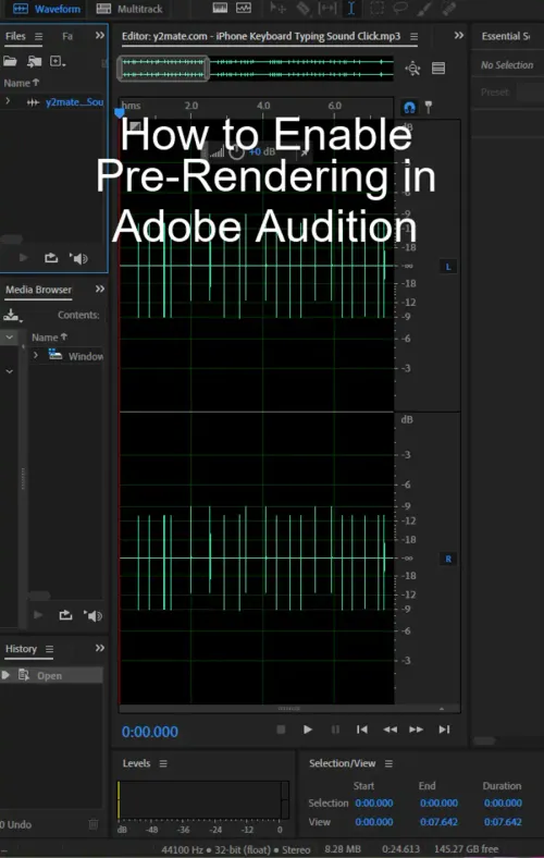 How to Enable Pre-Rendering in Adobe Audition? - 2 Steps!