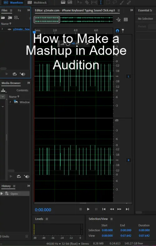 How to Make a Mashup in Adobe Audition?