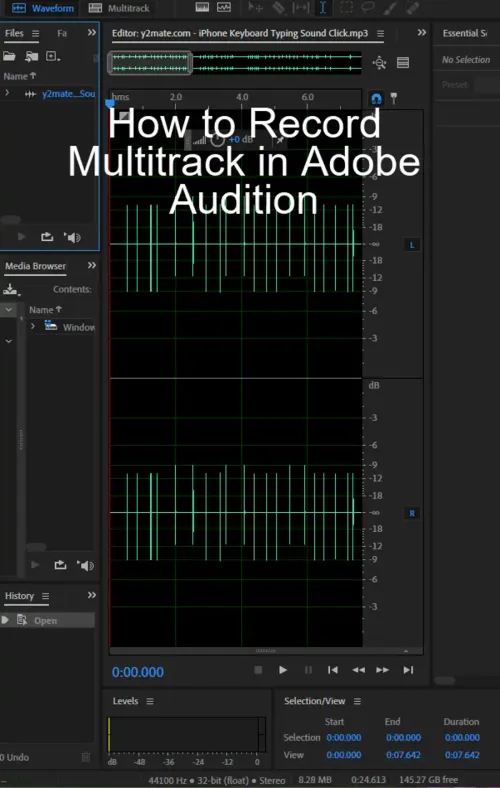 How to Record Multitrack in Adobe Audition?